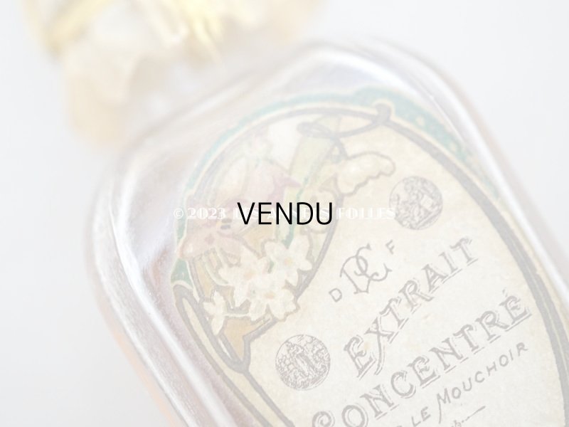 画像10: 未開封 アンティーク  鈴蘭&菫の小さなパフュームボトル クリスタル製 EXTRAIT CONCENTRE POUR LE MOUCHOIR  