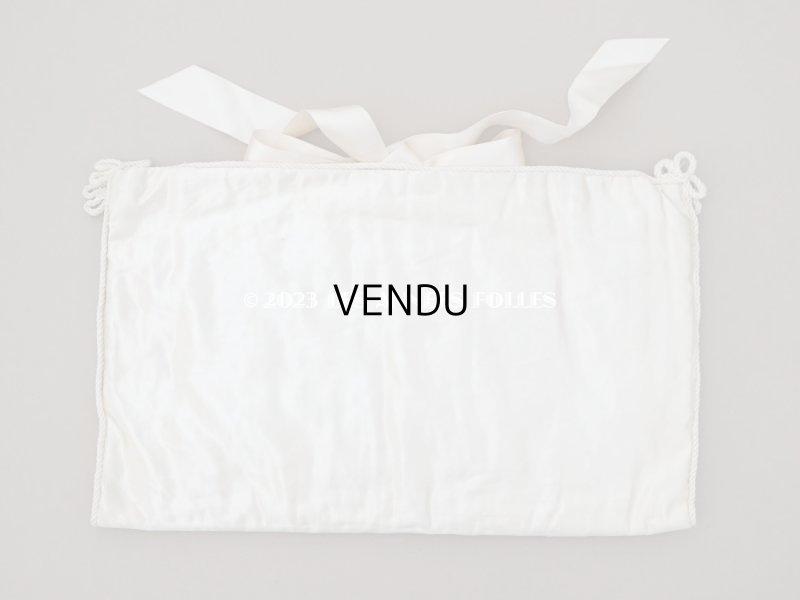 画像10: アンティーク シルク製 勿忘草のハンキーケース リボン付き ハンカチ用ポシェット JEANNE