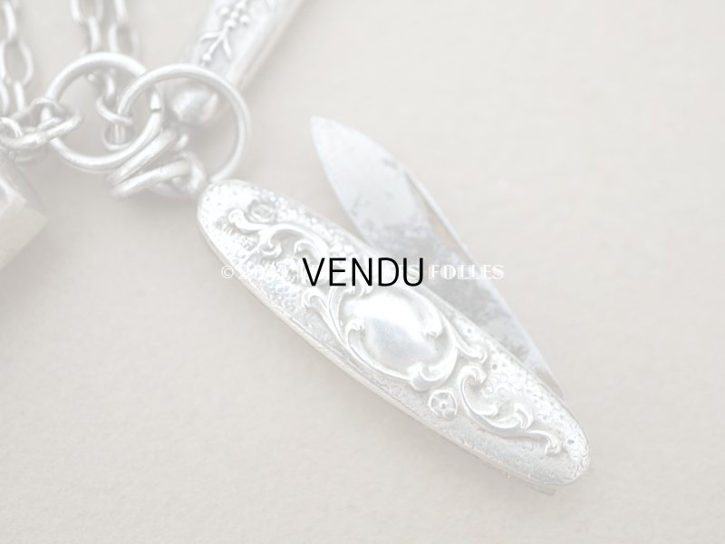 画像9: アンティーク ドール用 シルバー製 とても小さなシャトレーヌ