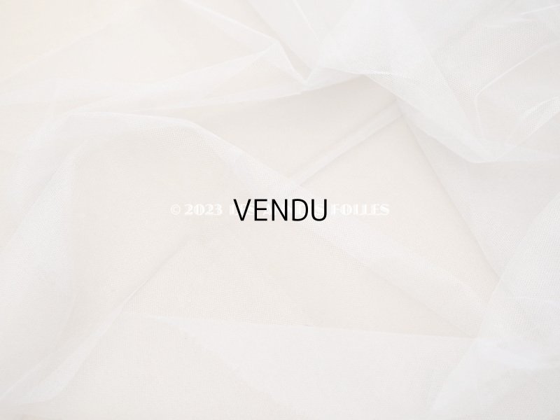 画像4: アンティーク シルク製 チュールレース地 140cm幅　ローズグレイ