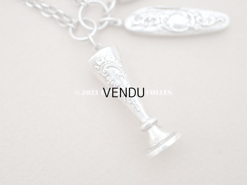 画像4: アンティーク ドール用 シルバー製 とても小さなシャトレーヌ