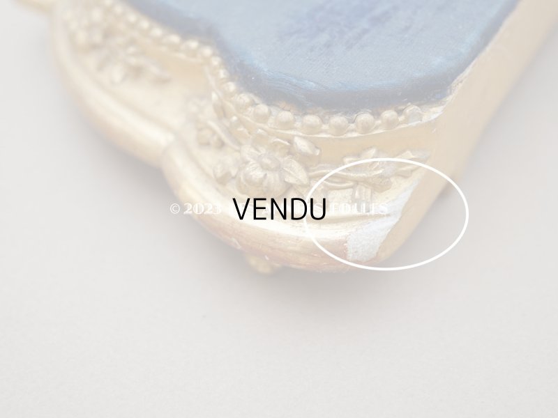 画像11: ＊蚤の市＊19世紀 アンティーク 薔薇模様 木製の台座 ゴールド 