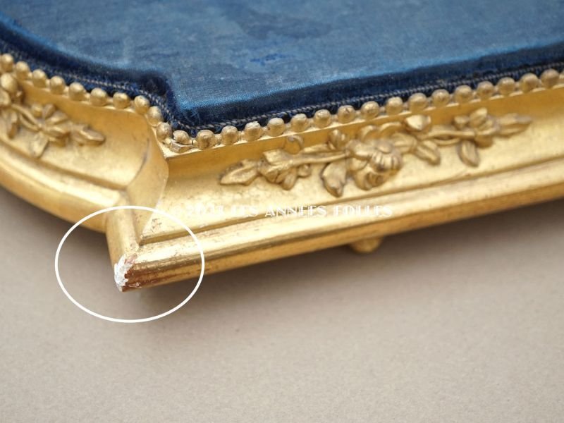 画像8: 19世紀 アンティーク 薔薇模様 木製の台座 ゴールド 