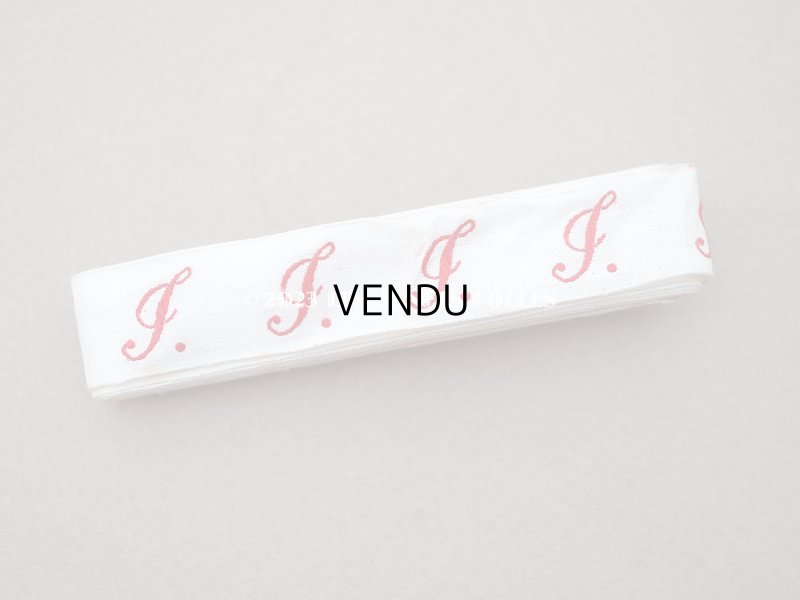 画像6: 1900年代 アンティーク 硝子の蓋の紙箱入り イニシャルテープ 