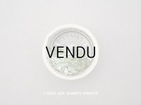 1900年頃 アンティーク ガラスの蓋の小さな紙箱 極小2.5×5mm　メタル製スパンコール入り - AUX ECUSSONS -