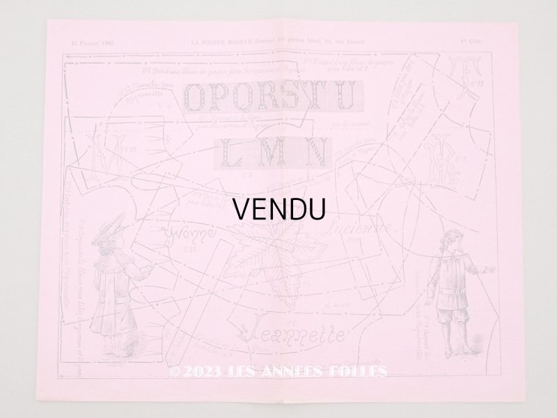 画像1: 1900年　アンティーク ドール新聞　型紙付き 15 FEVRIER 1900 - LA POUPEE MODELE - 