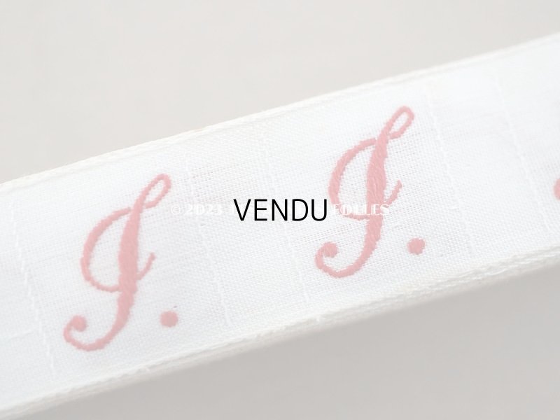 画像8: 1900年代 アンティーク 硝子の蓋の紙箱入り イニシャルテープ 