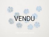 アンティーク ベルベットの布花 花びら 10ピースのセット　ブルー