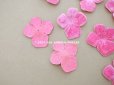 画像4: アンティーク 菫の花びら　ベルベットの布花 15ピースのセット　ピンク (4)