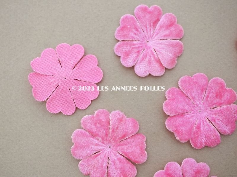 画像3: アンティーク　ベルベットの布花  花びら 6〜12ピースのセット　ピンク