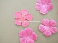 画像3: アンティーク ベルベットの布花  花びら　6ピースのセット　ピンク (3)