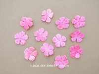 アンティーク　ベルベットの布花  花びら 11〜12ピースのセット　ピンク