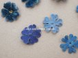 画像4: アンティーク ベルベットの布花 花びら 10ピースのセット　ブルー (4)