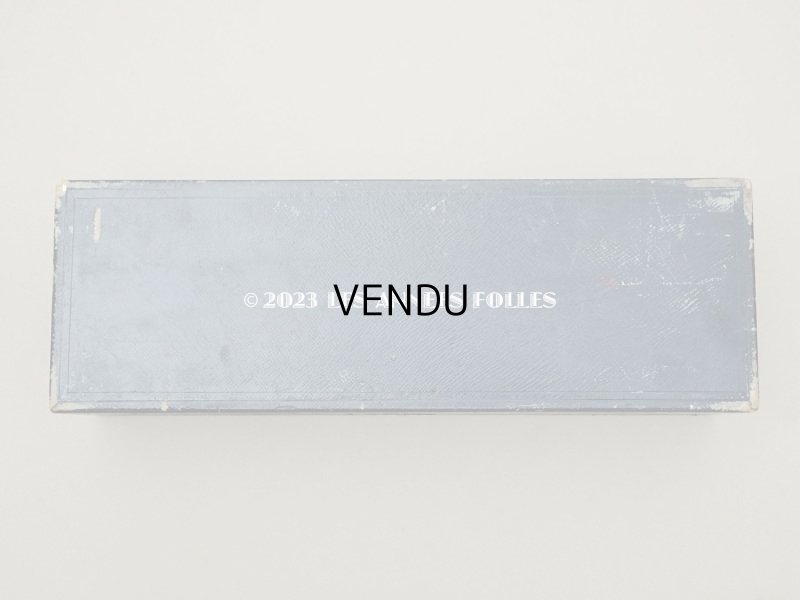 画像5: 1830〜1840年頃　アンティーク 本革製 イニシャル入り　グローブボックス ナイトブルーのシルククッション　- Alphonse Giroux Paris -