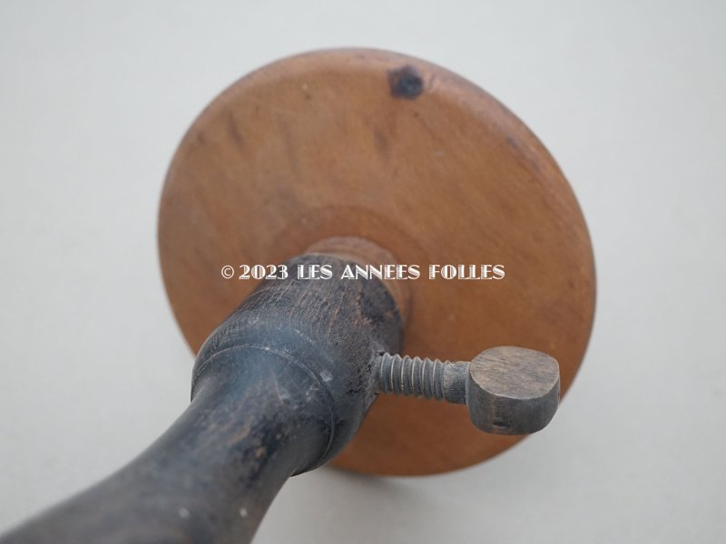 画像6: 19世紀 アンティーク 木製ネジ付き プレザントワール 大きなハット&ウィッグスタンド