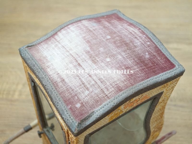 画像19: 19世紀 アンティーク プレザントワール　薔薇のファブリック セダンチェア ジュエリーケース