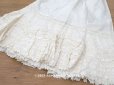 画像1: 1900年頃 アンティーク 新品同様 ウェディングドレスのスカート オフホワイト　シルク製 (1)