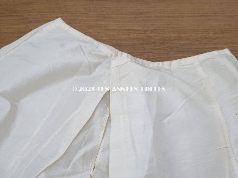 画像5: 1900年頃 アンティーク 新品同様 ウェディングドレスのスカート オフホワイト シルク製