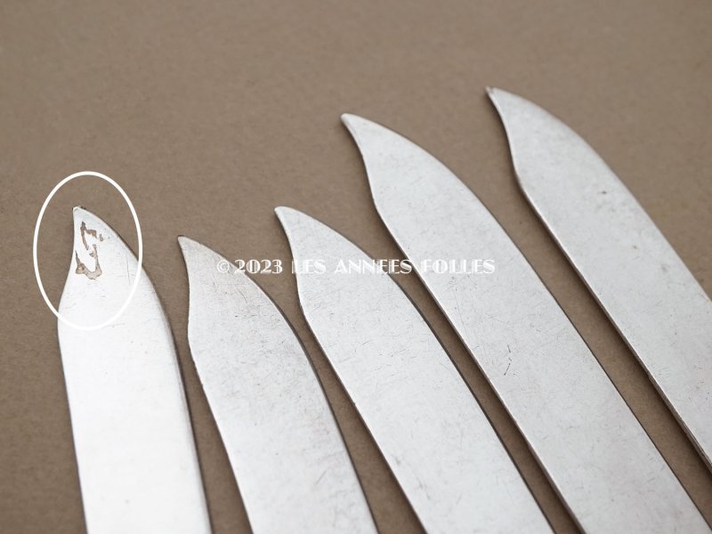 画像8: *蚤の市*アンティーク イニシャル入り ナイフ 5点セット - ROGERS&HAMILTON -