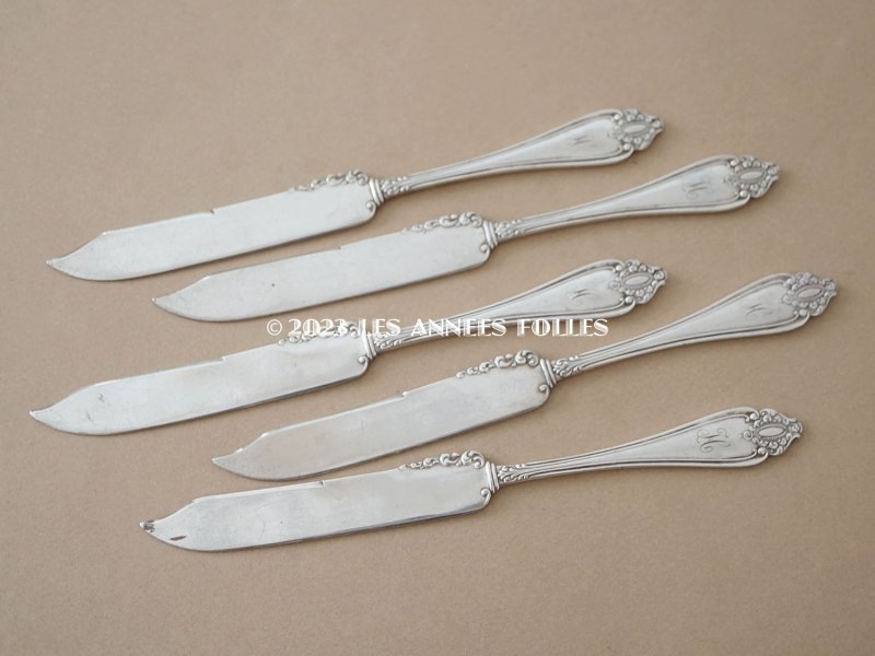 画像3: *蚤の市*アンティーク イニシャル入り ナイフ 5点セット - ROGERS&HAMILTON -
