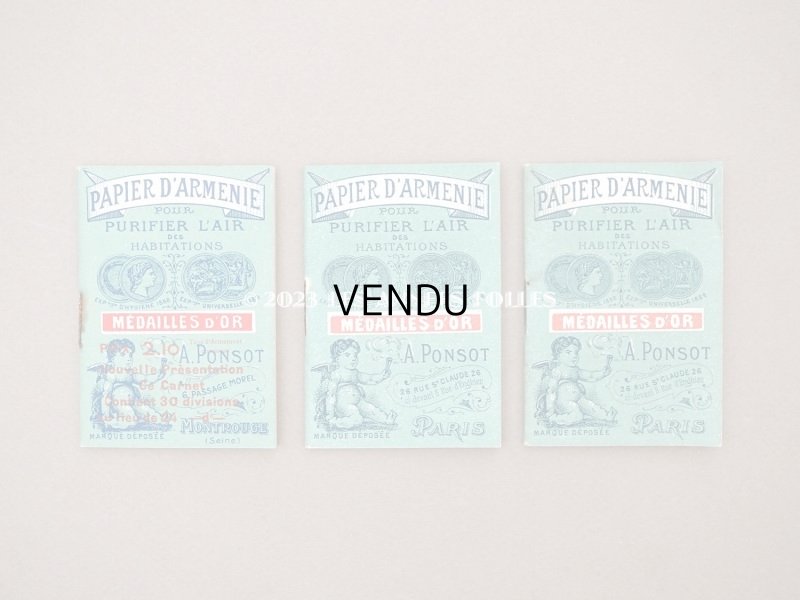 画像4: 1890年代 アンティーク 箱付き パピエダルメニイ 天使の香り紙 PAPIER D'ARMENIE-A.PONSOT-