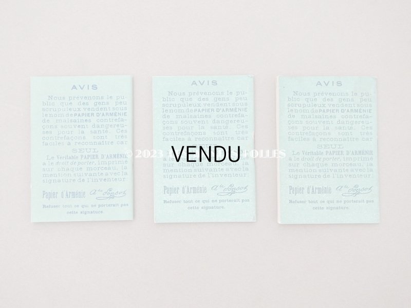 画像5: 1890年代 アンティーク 箱付き パピエダルメニイ 天使の香り紙 PAPIER D'ARMENIE-A.PONSOT-