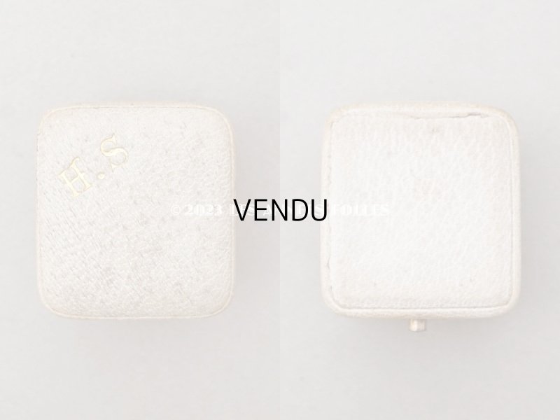 画像4: アンティーク イニシャル入り ジュエリーボックス ベージュ リングボックス