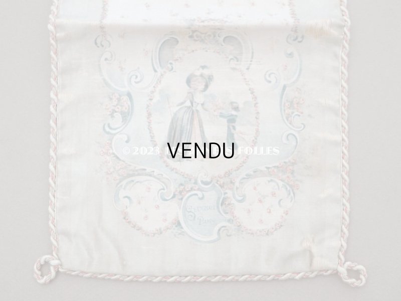画像3: 19世紀 アンティーク 薔薇のガーランドのシルク製ポシェット お菓子袋 - Pâtisserie SEUGNOT PARIS -