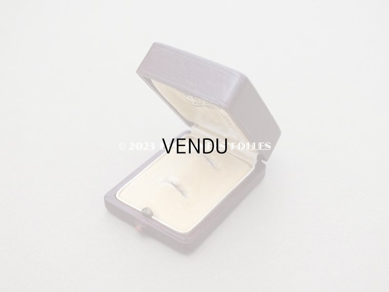 画像3: アンティーク 結婚指輪用 ジュエリーボックス マリッジリング用 本革製 ボルドー