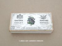19世紀末 アンティーク 菫のソープーボックス SAVON AUX VIOLETTES DES ALPES - VIOLET PARIS -