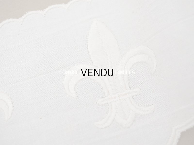 画像3: 19世紀末 アンティーク 百合の紋章の刺繍入り　教会の祭壇装飾 95〜99cm 10.3cm幅