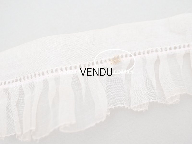 画像7: アンティーク プリーツリボン ピンク オーガンジー 2.6m 4.5〜5cm幅 