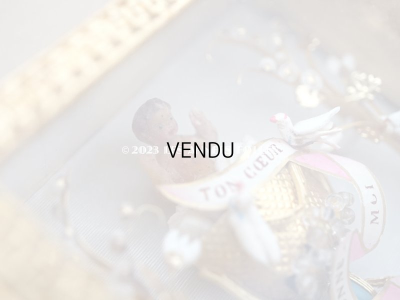 画像11: 19世紀 アンティーク ルリケール 幼いキリスト＆聖遺物入り聖書型ボックス 聖人の遺品　