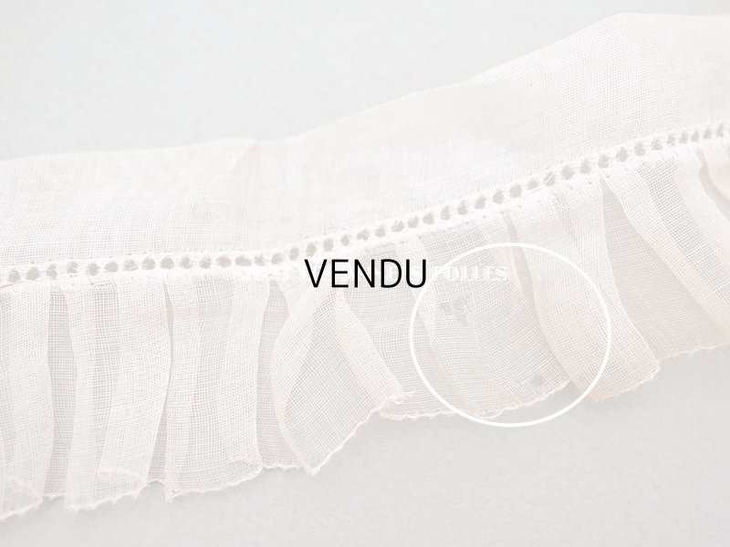 画像4: アンティーク プリーツリボン ピンク オーガンジー 2.6m 4.5〜5cm幅 