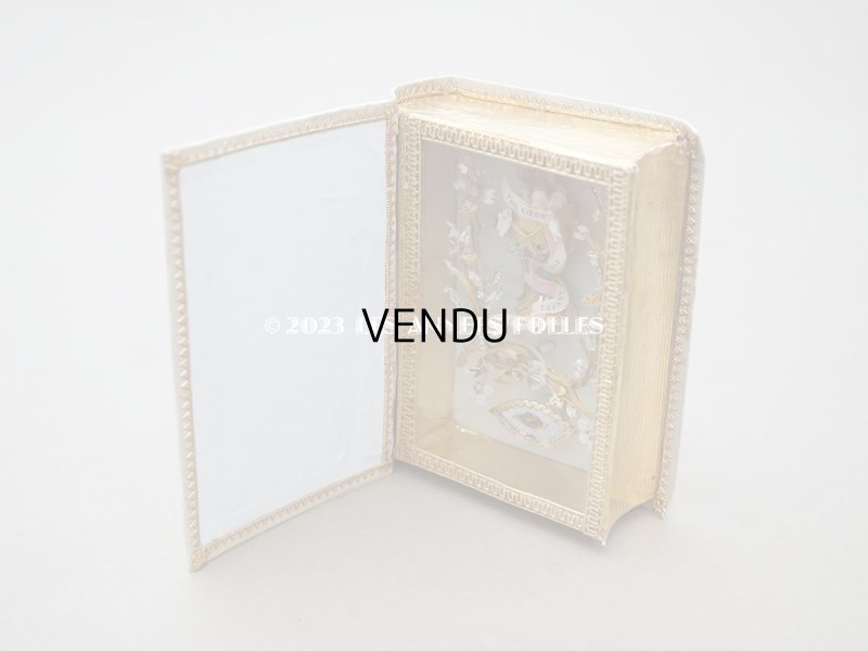 画像8: 19世紀 アンティーク ルリケール 幼いキリスト＆聖遺物入り聖書型ボックス 聖人の遺品　