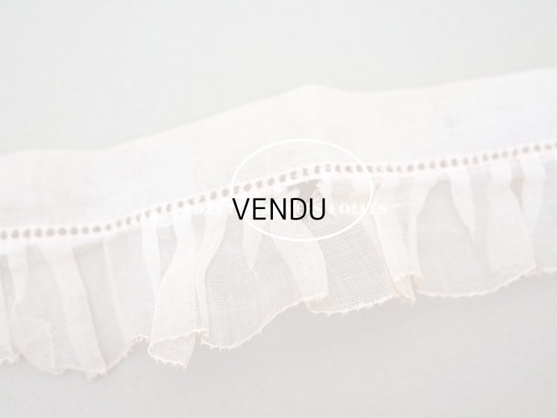 画像5: アンティーク プリーツリボン ピンク オーガンジー 2.6m 4.5〜5cm幅 