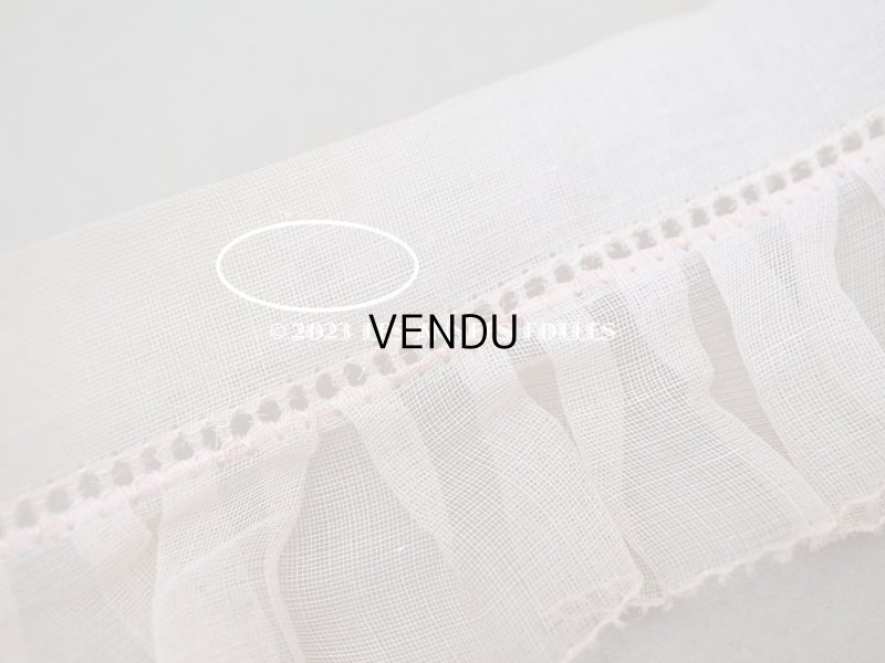 画像8: アンティーク プリーツリボン ピンク オーガンジー 2.6m 4.5〜5cm幅 