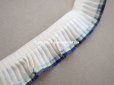 画像11: アンティーク シルク製　プリーツリボン ブルー＆イエローのライン入り 2cm幅 