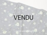 19世紀 アンティーク シルク製ファブリック　ライムグリーンの花模様　ジャガード織　48×129cm