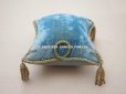 画像2: 19世紀末 アンティーク グローブ・ド・マリエのクッション ピンクッション ブルー (2)