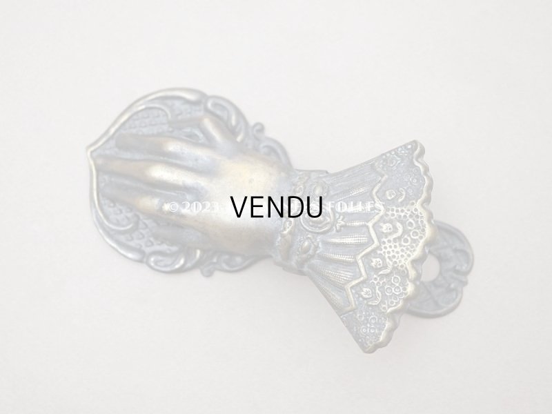 画像3: アンティーク ハンドモチーフのクリップ 