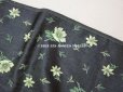 画像2: 19世紀 アンティーク シルク製ファブリック　ライムグリーンの花模様　ジャガード織　48×129cm (2)