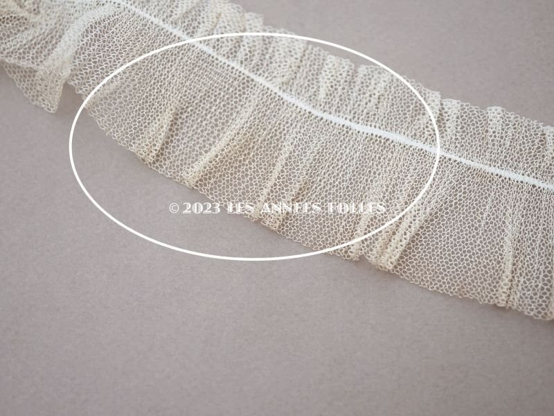 画像6: アンティーク プリーツレース 4.7cm幅 アイボリー