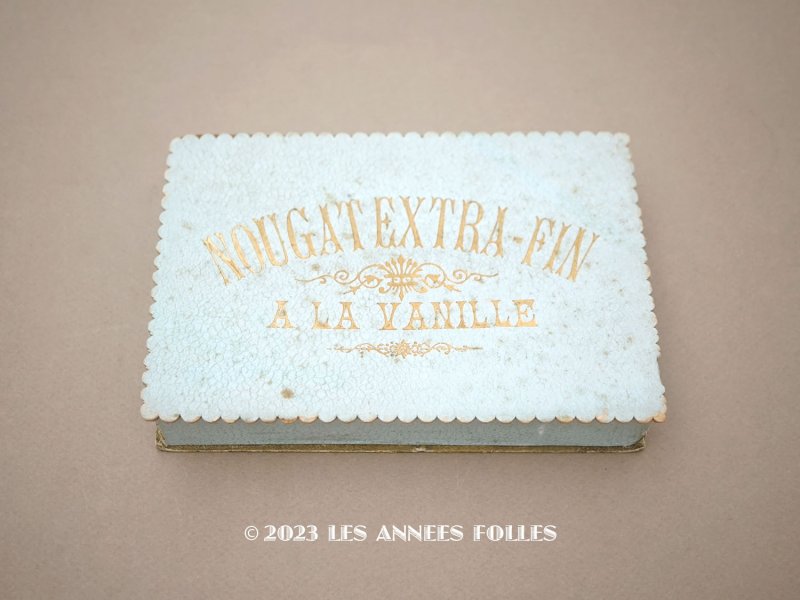 画像1: 19世紀末 アンティーク ヌガーのお菓子箱 NOUGAT EXTRA-FIN A LA VANILLE