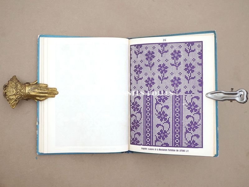 画像11: アンティーク  刺繍図案帳 Album de Dessins BRODERIE SUR TULLE - AU BON MARCHE -