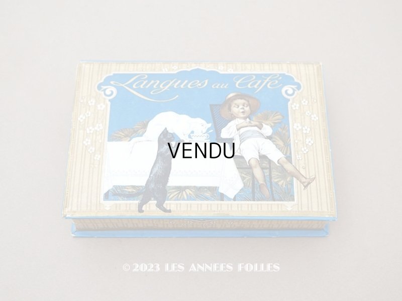画像1: アンティーク ラングドシャのお菓子箱  LANGUES AU CAFE