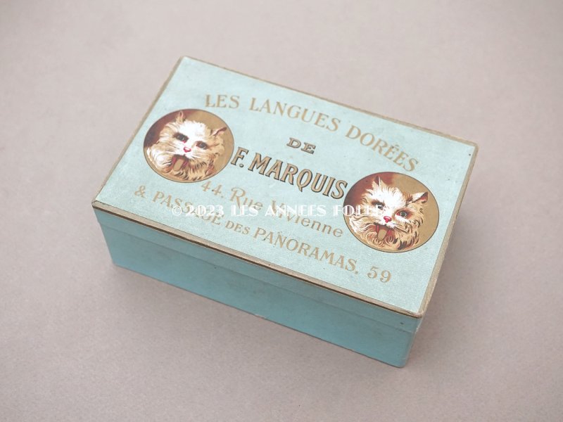 画像2: 19世紀 アンティーク 『ショコラ・フランソワ・ マルキ』　ラングドシャのお菓子箱  LES LANGUES DOREES DE F.MARQUIS - CHOCOLAT FRANCOIS MARQUIS PARIS -