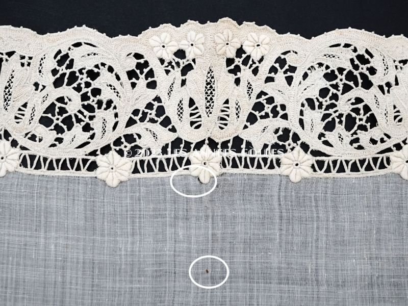 画像5: 18世紀 アンティーク 結婚式のハンカチ　ポワンドサーブル＆ポワンドヴニーズ&ホワイトワーク