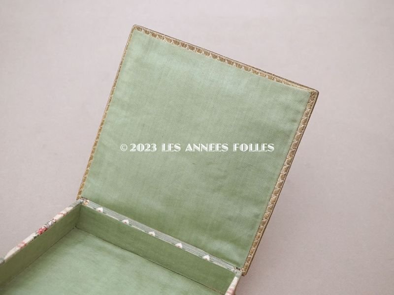 画像6: 1900年頃 アンティーク 薔薇模様 カルトナージュボックス