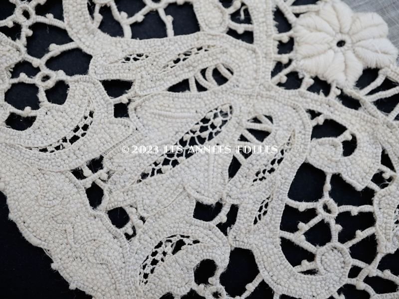 画像12: 18世紀 アンティーク 結婚式のハンカチ　ポワンドサーブル＆ポワンドヴニーズ&ホワイトワーク